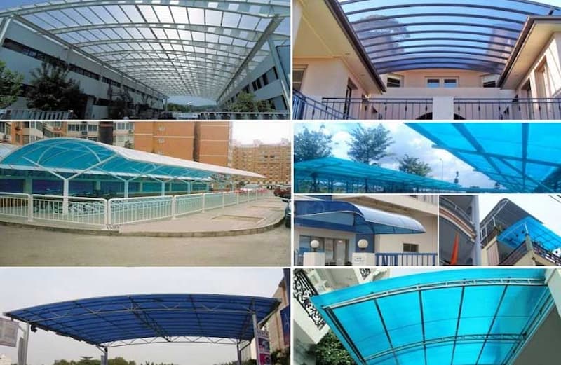 Tấm nhựa Polycarbonate phù hợp với nhiều công trình ngoài trời